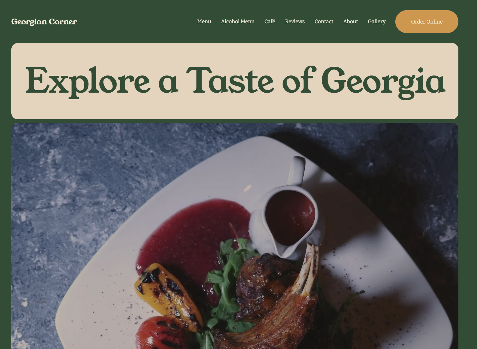 Georgian Corner website preview